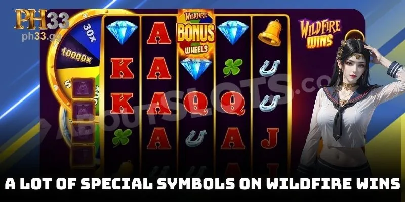 A lot of Special symbols on Wildfire Wins